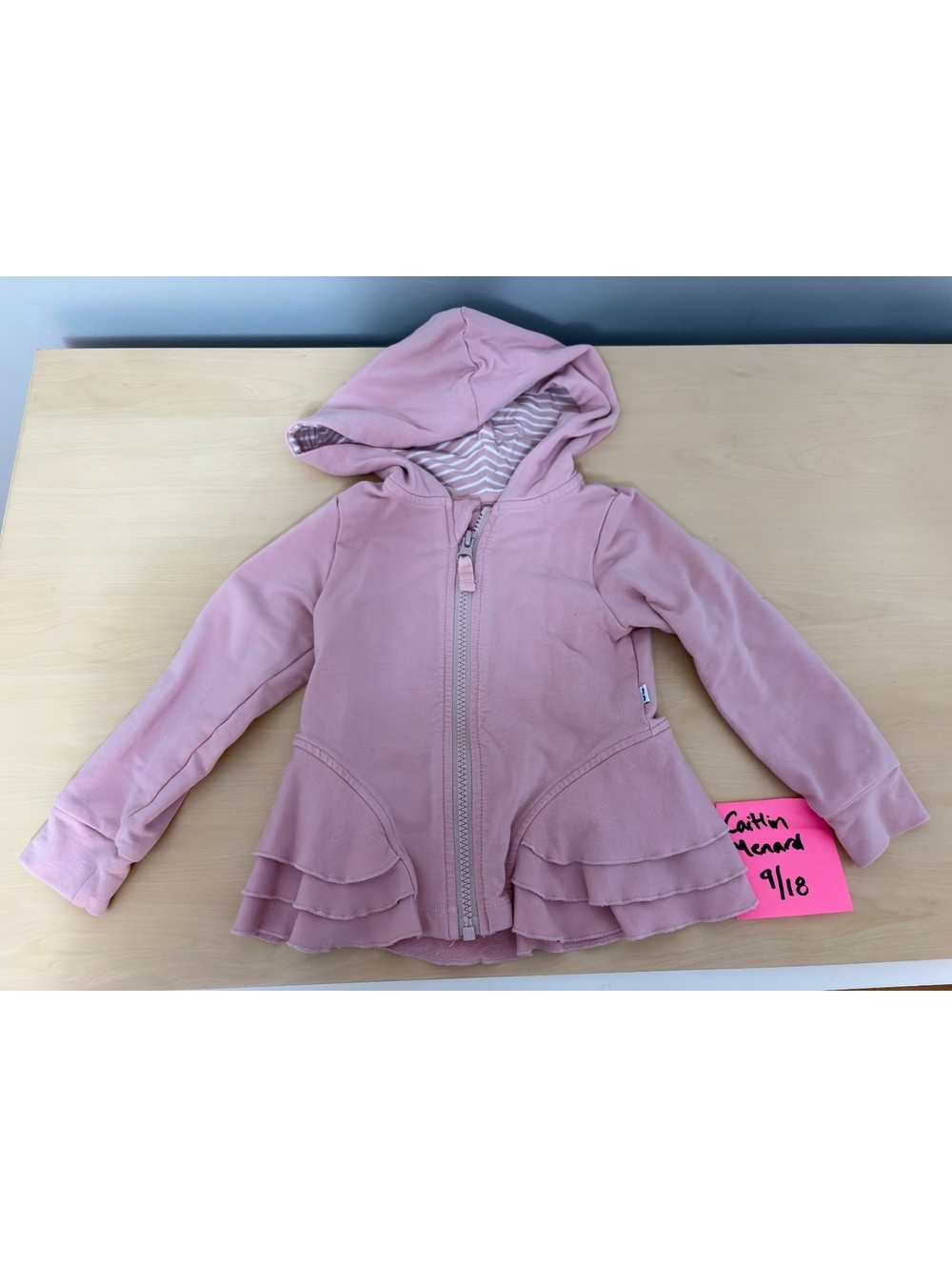 Little Sleepies Mauve Blush Peplum Hoodie